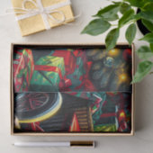 Papier Mousseline Ancien matin de Noël Nostalgique (Cadeau)