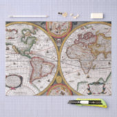 Papier Mousseline Ancien Motif de cartes (Artisanat)