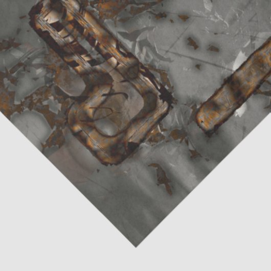 Papier Mousseline Ancien mur métallique B (Détail)