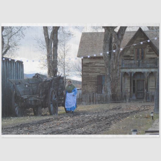 Papier Mousseline Ancien temps de l'Ouest (Recto)