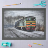 Papier Mousseline Ancien train 20x30 papier de papier de découpage (Artisanat)