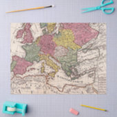 Papier Mousseline Ancienne carte série 1 Design 12 (Artisanat)