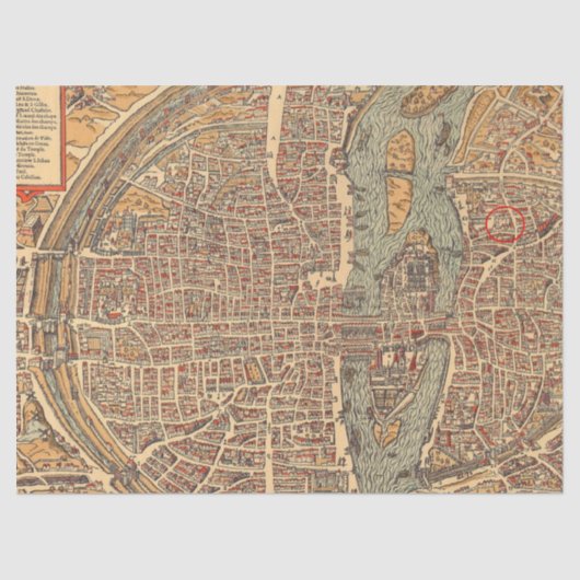 Papier Mousseline Ancienne carte série 1 Design 15 (Recto)