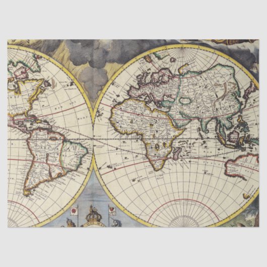 Papier Mousseline Ancienne carte série 1 Design 5 (Recto)