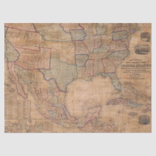 Papier Mousseline Ancienne carte série 1 Design 8 (Recto)