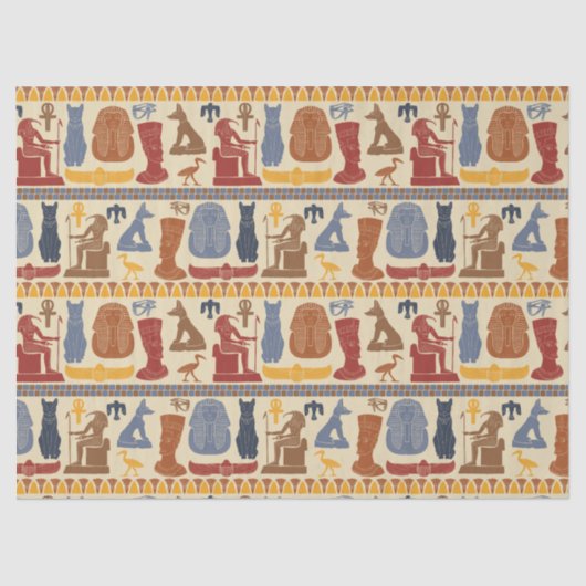 Papier Mousseline Ancienne Egypte Graphique égyptienne Thème (Recto)