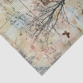 PAPIER MOUSSELINE ANCIENNE FERME EN DÉCOUPAGE D'AUTOMNE (Détail)