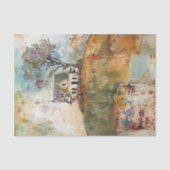 PAPIER MOUSSELINE ANCIENNE FERME SUR UNE COLLINE DÉCOUPAGE (Recto)