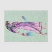 Papier Mousseline Ancienne jolie dame égyptienne princesse en violet (Recto)