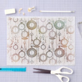 Papier Mousseline Anciennes horloges, motif de la montre, illustrati (Artisanat)