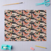 Papier Mousseline ANCIENS BULLETINS JAPONAIS Rouge Noir Blanc (Artisanat)