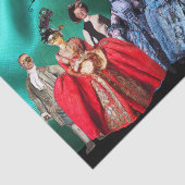 PAPIER MOUSSELINE ANCIENS PETITS ITALIENS, MASQUÉRADE DE FÊTE (Détail)