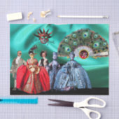 PAPIER MOUSSELINE ANCIENS PETITS ITALIENS, MASQUÉRADE DE FÊTE (Artisanat)