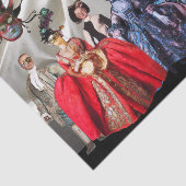 Papier Mousseline ANCIENS PETITS ITALIENS, MASQUÉRADE MASQUÉ Blanc (Détail)