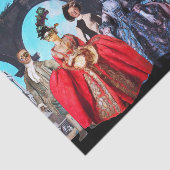 PAPIER MOUSSELINE ANCIENS PETITS ITALIENS, MASQUÉRADES MASQUÉS (Détail)