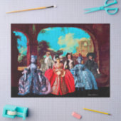 PAPIER MOUSSELINE ANCIENS PETITS VÉNÉTIENS, MASQUÉRADE DE FÊTE (Artisanat)