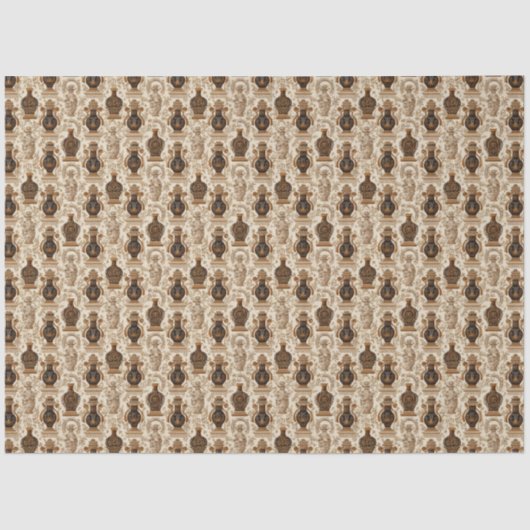 Papier Mousseline Ancient Greece Toile de Jouy Classic Vases Pattern (Recto)