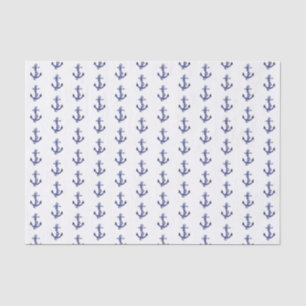 Papier Mousseline Ancrage bleu et blanc
