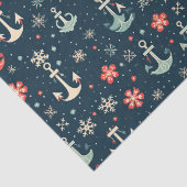 Papier Mousseline Ancre de Noël côtière nautique Papier papier (Détail)