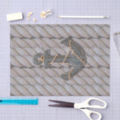 Papier Mousseline ancre nautique en bois de corde de plage côtière (Artisanat)