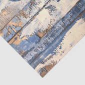 Papier Mousseline Ancre sur le découpage des planches de bois rustiq (Détail)