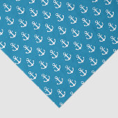 Papier Mousseline Ancres nautiques bleues d'Aqua (Détail)