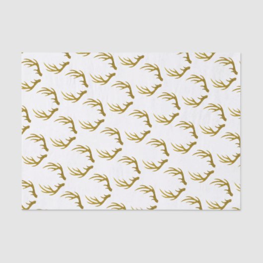 Papier Mousseline Andouillers élégants rustiques de cerfs communs (Recto)