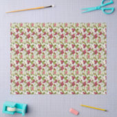Papier Mousseline Anémones de Noël-Hellébores Fleuris Peints (Artisanat)