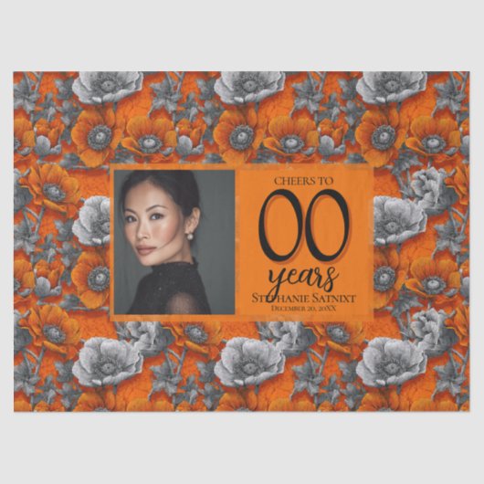 Papier Mousseline Anemones Flower Quinceañera Birthday Unique (Recto)