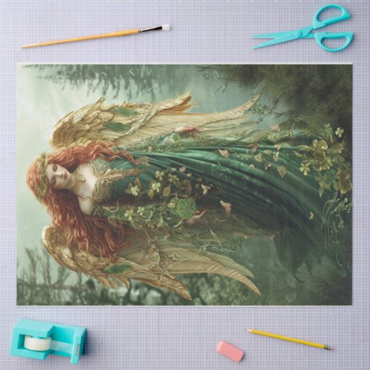 Papier Mousseline Ange celtique (Artisanat)