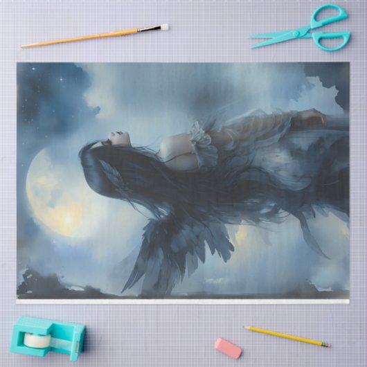 Papier Mousseline Ange de la Lune (Artisanat)