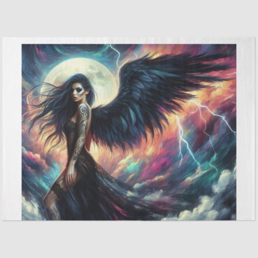 Papier Mousseline Ange de la tempête (Recto)