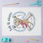 Papier Mousseline Ange de neige Chien Amusant mignon Noël Vacances a (Artisanat)