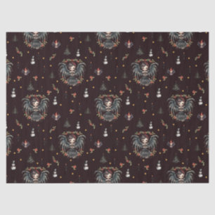 Papier Mousseline Ange de Noël gothique foncé