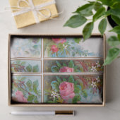 PAPIER MOUSSELINE ANGE DÉMONIAQUE CUEILLANT DES ROSES ET DES FLEURS  (Cadeau)