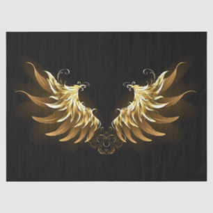 Papier Mousseline Ange d'or sur arrière - plan noir
