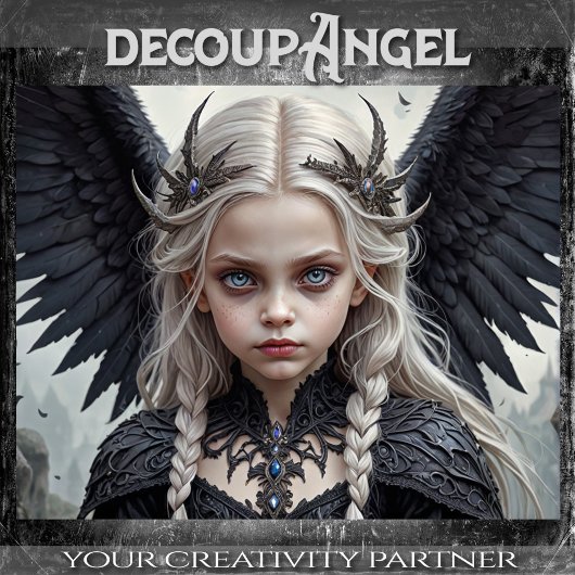 Papier Mousseline Ange gothique bébé : Astrid - Découpage -