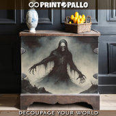 Papier Mousseline Ange gothique de la mort récoltant les âmes