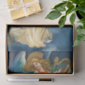 Papier Mousseline Ange jouant la musique sur une harpe (Cadeau)