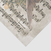 Papier Mousseline Ange rose feuille de Noël Musique Découpage Vacanc (Détail)