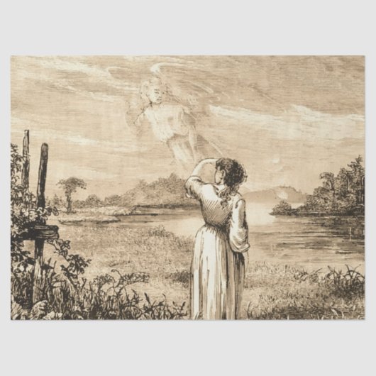 Papier Mousseline ange vintage (Recto)