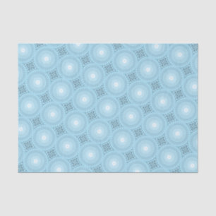 Papier Mousseline Angel bleu turquoise tourbillon motif