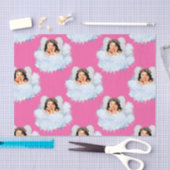 Papier Mousseline Angel dans les nuages 5-rose-TISSUE PAPIER (Artisanat)