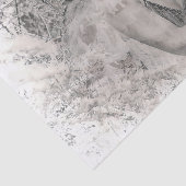 Papier Mousseline Angel Elegant Boho Noir Et Blanc Floral Vignette (Détail)