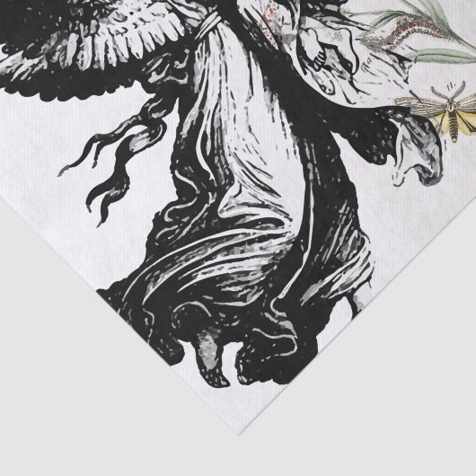 Papier Mousseline ANGEL EN Tissus AVEC FLEURS (Détail)