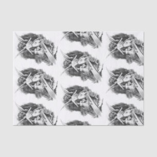 Papier Mousseline Angel Garde Une Fille Papier Tissu