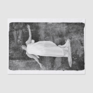 Papier Mousseline Angel Girl Vintage noir et blanc Texture Grunge