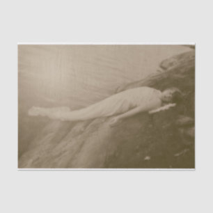 Papier Mousseline Angel Girl Vintage Sepia Antique Art Découpage