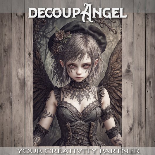 Papier Mousseline Angel gothique : Andymik - Découpage -