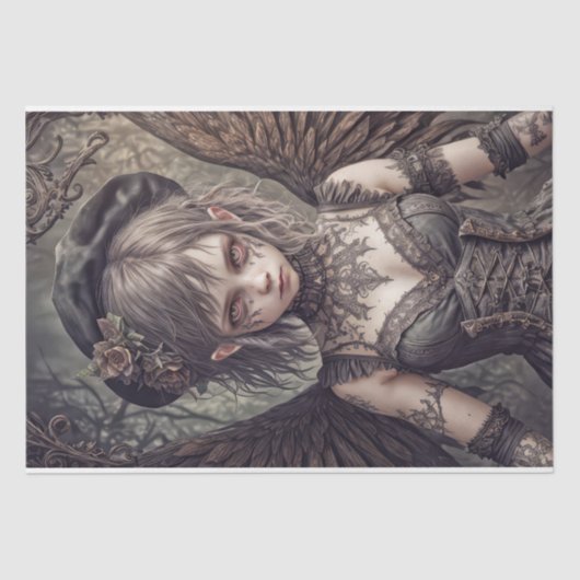 Papier Mousseline Angel gothique : Andymik - Découpage - (Recto)